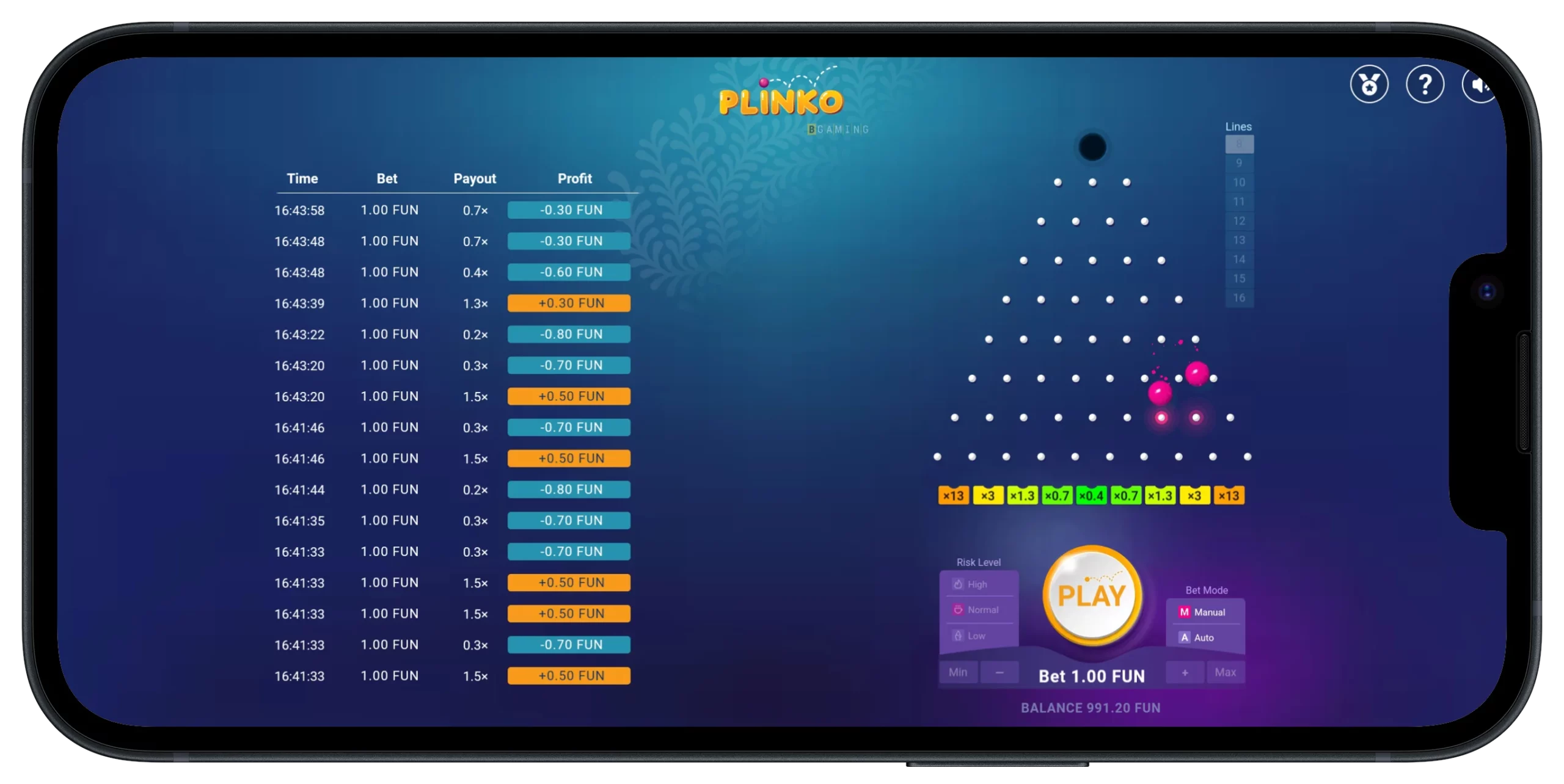 Features of game-plinko.app